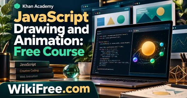 JavaScript Drawing and Animation: Free Course — original WikiFree subject artwork for Khan Academy.
