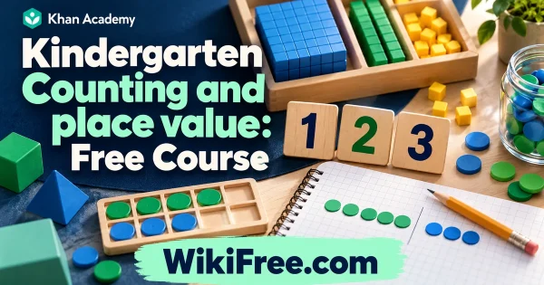 Kindergarten Counting and place value: Free Course — original WikiFree subject artwork for Khan Academy.