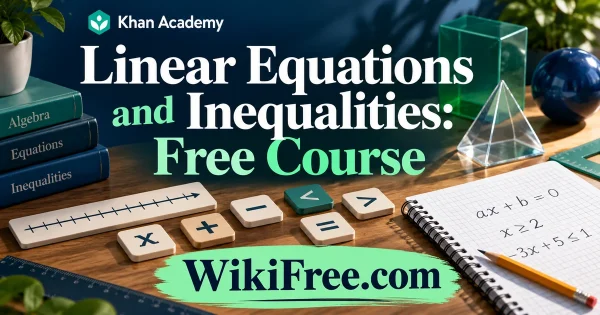 Linear Equations and Inequalities: Free Course — original WikiFree subject artwork for Khan Academy.
