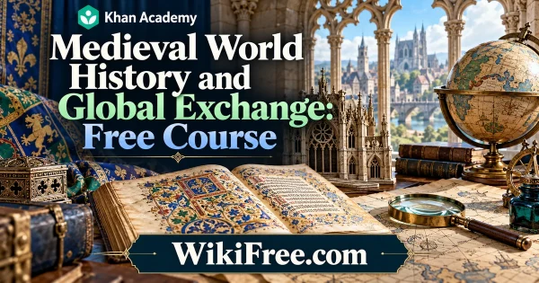 Medieval World History and Global Exchange: Free Course — original WikiFree subject artwork for Khan Academy.