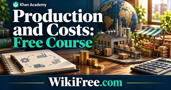 Production and Costs: Free Course — original WikiFree subject artwork for Khan Academy.