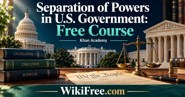 Separation of Powers in U.S. Government: Free Course — original WikiFree subject artwork for Khan Academy.