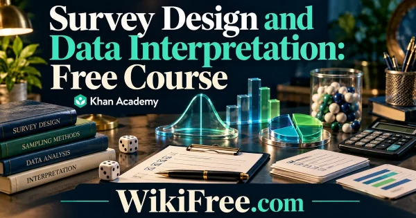 Survey Design and Data Interpretation: Free Course — original WikiFree subject artwork for Khan Academy.