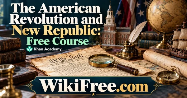 The American Revolution and New Republic: Free Course — original WikiFree subject artwork for Khan Academy.