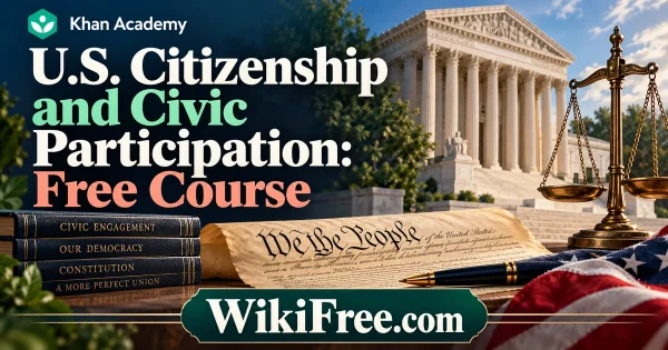 U.S. Citizenship and Civic Participation: Free Course — original WikiFree subject artwork for Khan Academy.