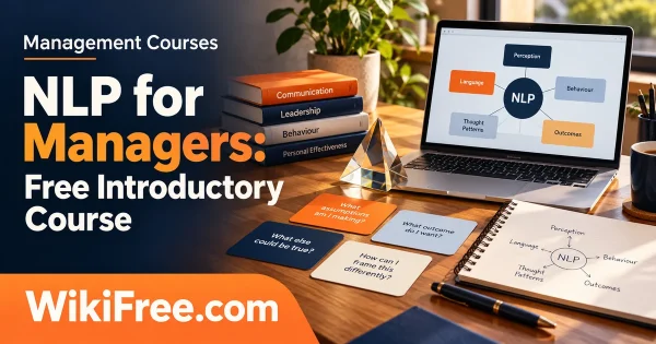 NLP for Managers: Free Introductory Course — original WikiFree artwork depicting the course subject; Management Courses.