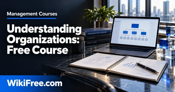 Understanding Organizations: Free Course — original WikiFree artwork depicting the course subject; Management Courses.