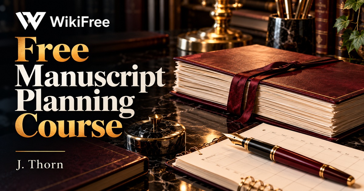 Free Manuscript Planning Course: Story Structure and a Writing Routine — J. Thorn. WikiFree selection.