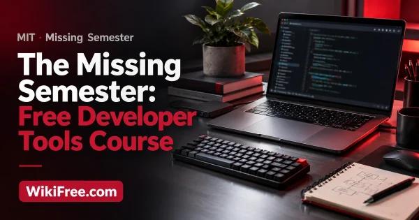 The Missing Semester: Free Developer Tools Course — original WikiFree artwork depicting the course subject; MIT.