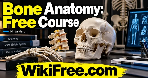 Bone Anatomy: Free Course — original WikiFree artwork depicting the course subject; Ninja Nerd.