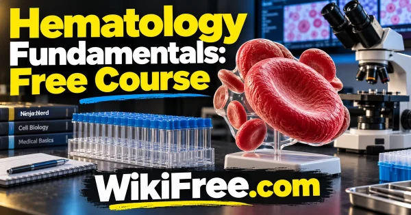 Hematology Fundamentals: Free Course — original WikiFree artwork depicting the course subject; Ninja Nerd.