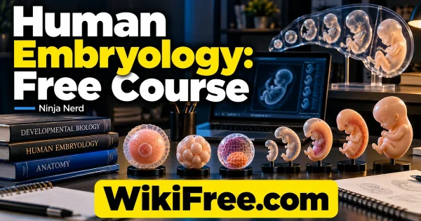 Human Embryology: Free Course — original WikiFree artwork depicting the course subject; Ninja Nerd.