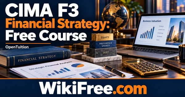 CIMA F3 Financial Strategy: Free Course — original WikiFree artwork depicting the course subject; OpenTuition.