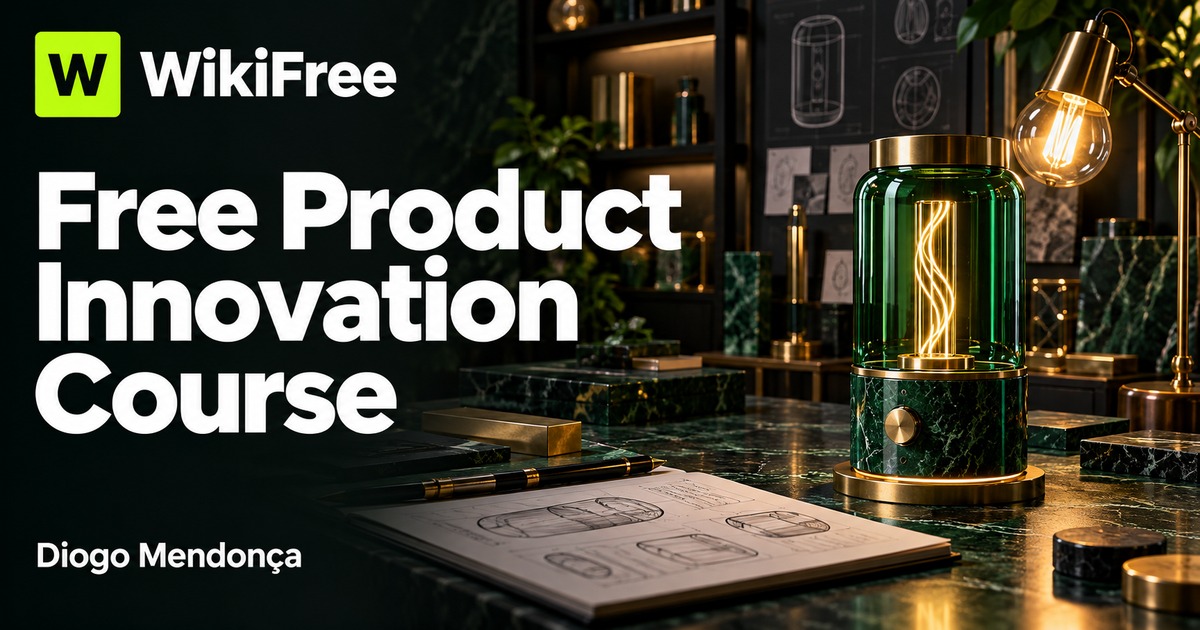 Free Product Innovation Course: Shape an Idea and Choose a Development Approach — Diogo Mendonça. WikiFree selection.