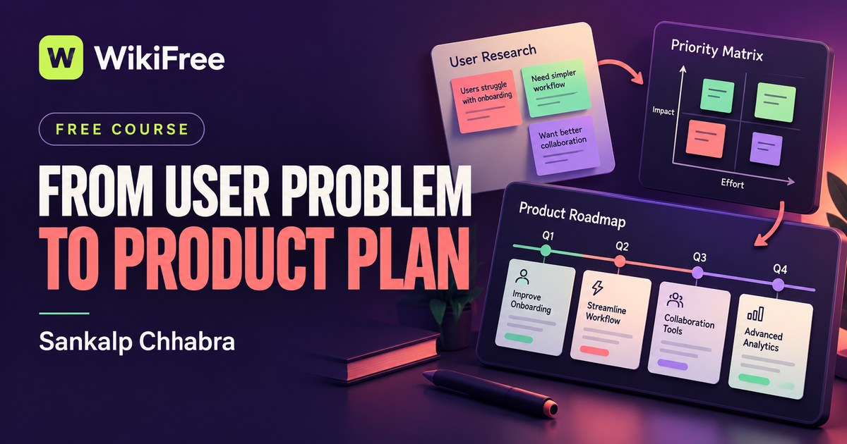 Free Product Management Course: Discovery, Case Studies and Interviews — Sankalp Chhabra. WikiFree selection.