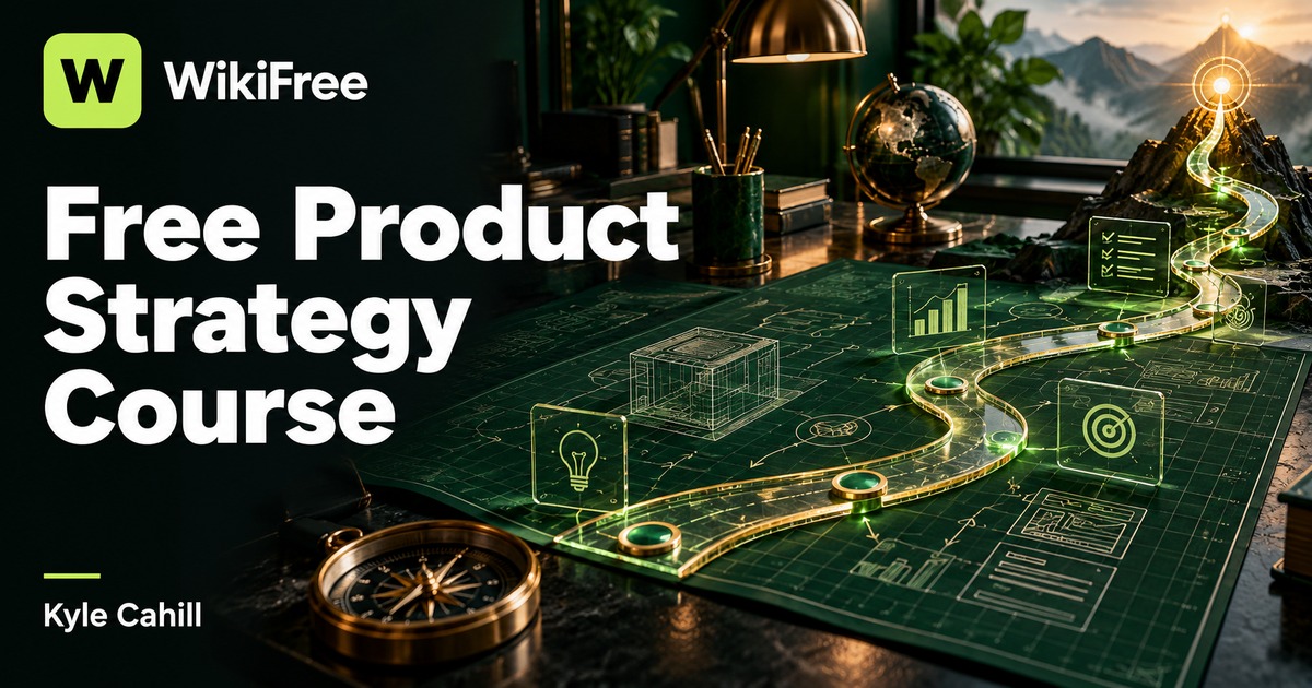 Free Product Strategy Course: Define Outcomes, Test Assumptions and Build a Roadmap — Kyle Cahill. WikiFree selection.