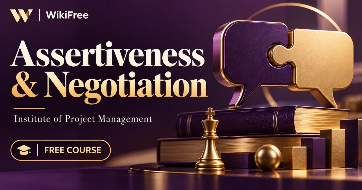 Free Project Negotiation Course: Assertiveness, Preparation and Agreement — Institute of Project Management. WikiFree selection.