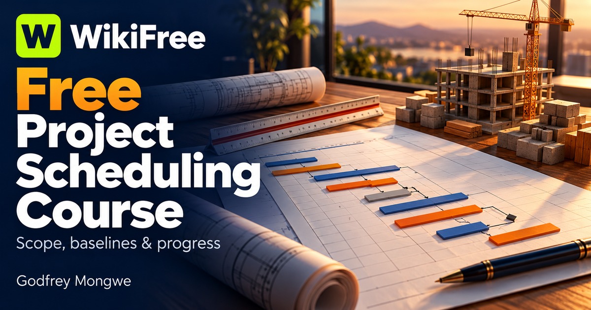 Free Project Scheduling Course: Build a Baseline and Monitor Progress — Godfrey Mongwe. WikiFree selection.
