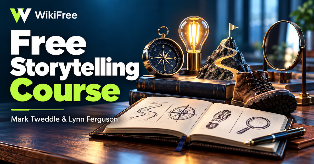 Free Storytelling Mini-Course: Open, Commit and Deliver Your Message — Mark Tweddle; Lynn Ferguson. WikiFree selection.