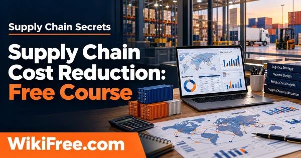Supply Chain Cost Reduction: Free Course — original WikiFree artwork depicting the course subject; Supply Chain Secrets.