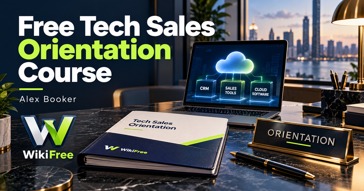 Free Tech Sales Orientation Course: Hardware, SaaS and Learning Expectations — Alex Booker. WikiFree selection.
