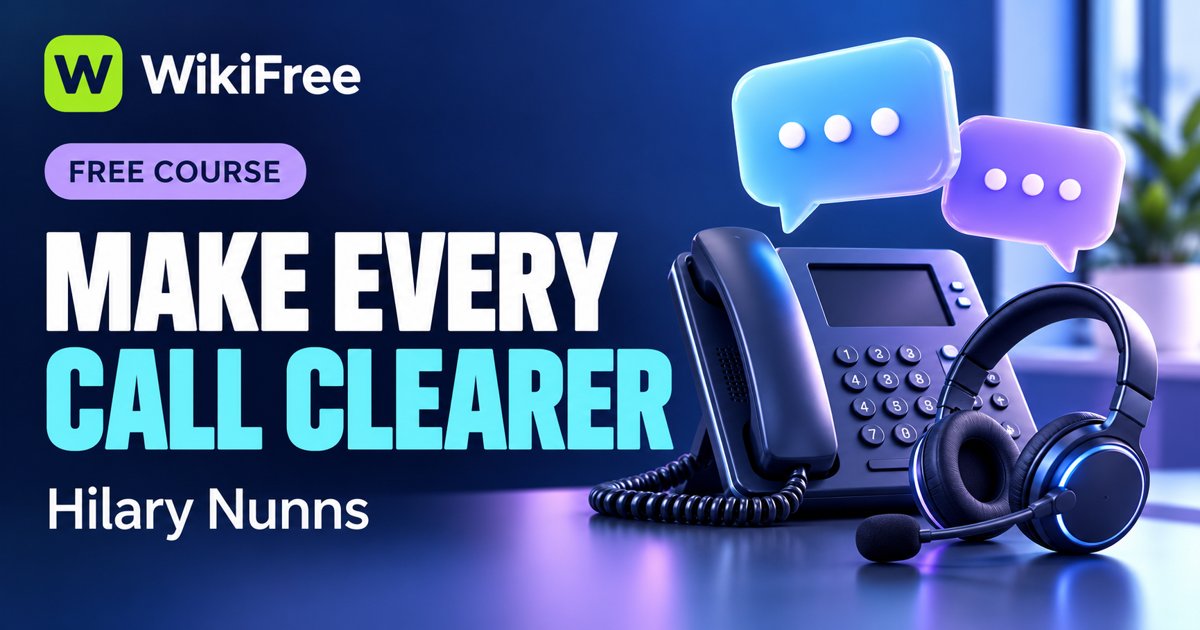 Free Telephone Skills Course: Listening and Clear Customer Calls — Hilary Nunns. WikiFree selection on Udemy.