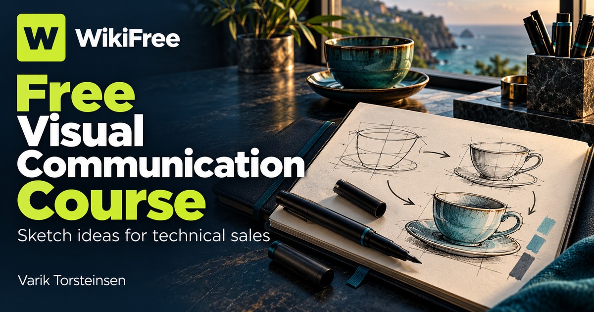 Free Visual Communication Course: Sketch Ideas for Technical Sales — Varik Torsteinsen. WikiFree selection.