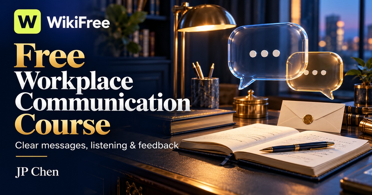 Free Workplace Communication Course: Clear Messages, Listening and Feedback — JP Chen. WikiFree selection.