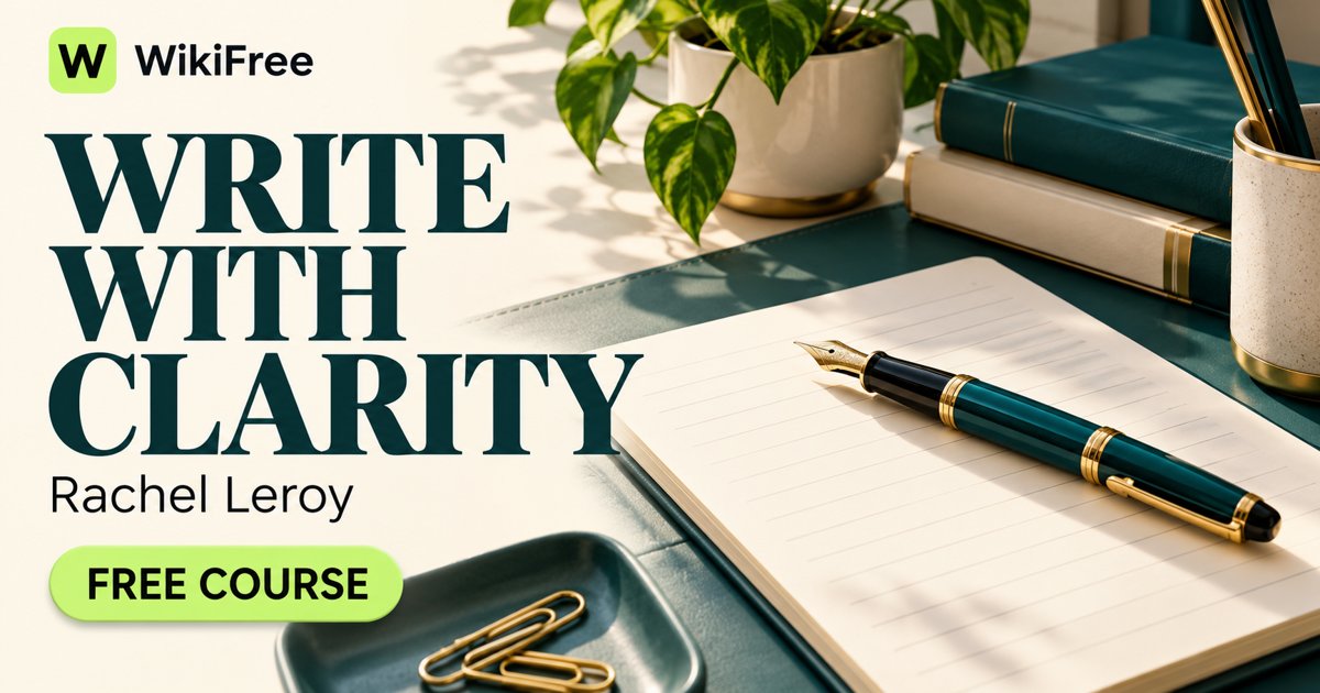 Free Writing Style Course: Strengthen Sentences, Paragraphs and Writing Habits — Rachel Leroy BA, MA, MFA. WikiFree selection on Udemy.
