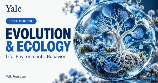 Evolution, Ecology and Behavior — original WikiFree course cover in Yale blue and white, labeled FREE COURSE.