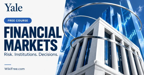 Financial Markets — original WikiFree course cover in Yale blue and white, labeled FREE COURSE.