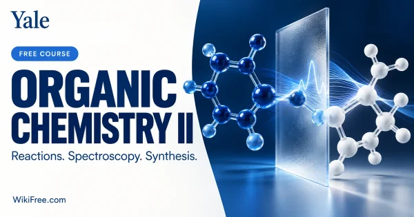 Organic Chemistry II: Reactions and Spectroscopy — original WikiFree course cover in Yale blue and white, labeled FREE COURSE.
