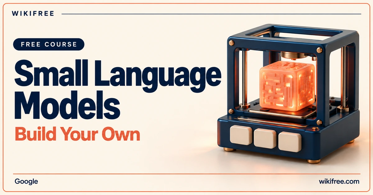 Small Language Models course cover with an illustrative model cube inside a miniature construction frame.