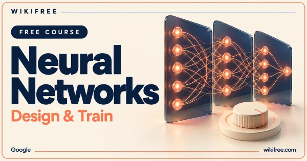 Neural Networks course cover with an illustrative layered node network and adjustment dial.