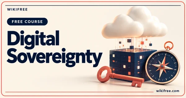 Digital Sovereignty by Google, illustrated with a cloud, data cube, key and compass.