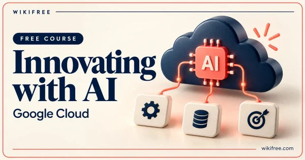 Innovating with AI by Google Cloud, illustrated with a cloud AI processor connected to workflow, data and decision icons.
