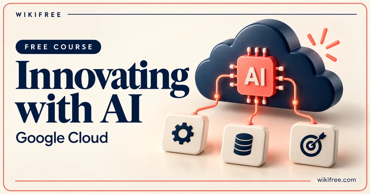 Innovating with AI by Google Cloud, illustrated with a cloud AI processor connected to workflow, data and decision icons.