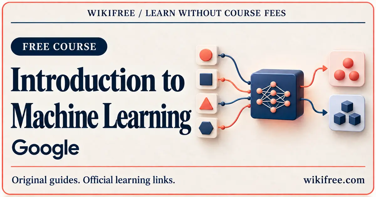 Introduction to Machine Learning cover with shaped data tiles passing through a model into output groups.