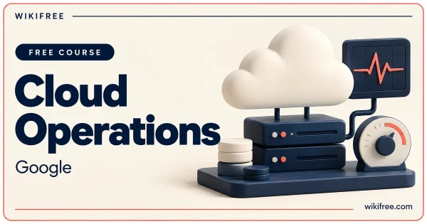 Cloud Operations by Google, illustrated with cloud resources, a monitoring tile and cost-control symbols.