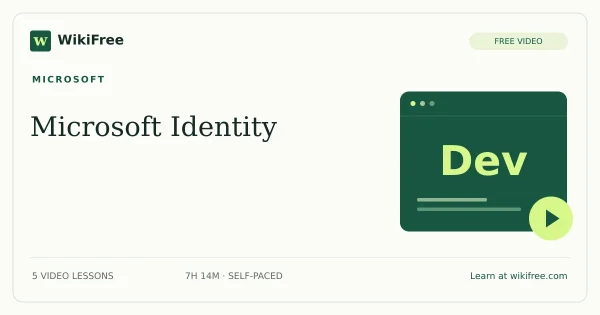 Learn Live - Microsoft Identity by Microsoft: 5 free video lessons. Original WikiFree course artwork.