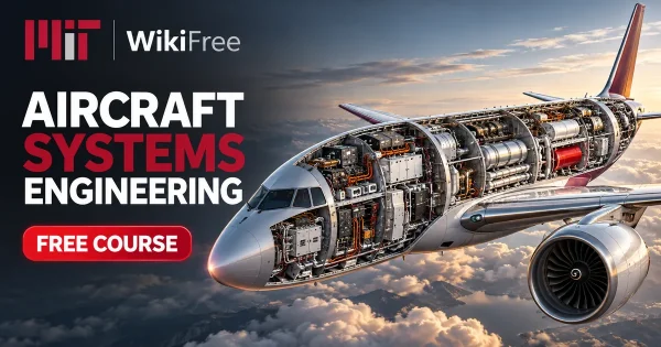 Free MIT Course: Aircraft Systems Engineering. Original topic-specific WikiFree artwork in MIT red, silver, black and white. FREE COURSE.