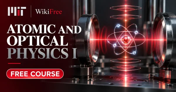 Free MIT Course: Atomic and Optical Physics I. Original topic-specific WikiFree artwork in MIT red, silver, black and white. FREE COURSE.