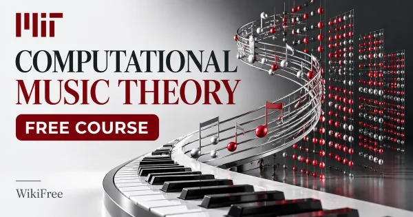 Free MIT Course: Computational Music Theory with Python. Original topic-specific WikiFree artwork in MIT red, silver, black and white. FREE COURSE.