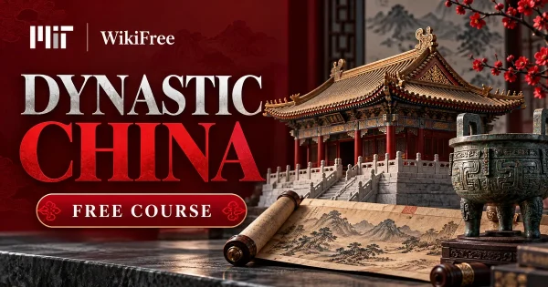 Free MIT Course: Dynastic Chinese History. Original topic-specific WikiFree artwork in MIT red, silver, black and white. FREE COURSE.