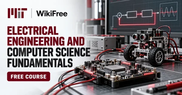 Free MIT Course: Electrical Engineering and Computer Science Fundamentals. Original topic-specific WikiFree artwork in MIT red, silver, black and white. FREE COURSE.