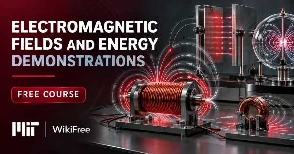 Free MIT Course: Electromagnetic Fields and Energy Demonstrations. Original topic-specific WikiFree artwork in MIT red, silver, black and white. FREE COURSE.