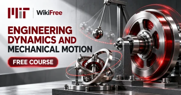 Free MIT Course: Engineering Dynamics and Mechanical Motion. Original topic-specific WikiFree artwork in MIT red, silver, black and white. FREE COURSE.