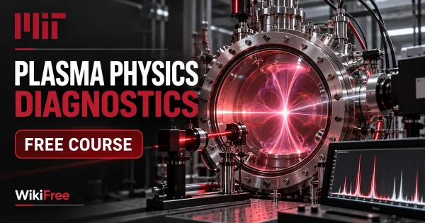 Free MIT Course: Plasma Physics Diagnostics. Original topic-specific WikiFree artwork in MIT red, silver, black and white. FREE COURSE.