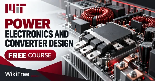 Free MIT Course: Power Electronics and Converter Design. Original topic-specific WikiFree artwork in MIT red, silver, black and white. FREE COURSE.