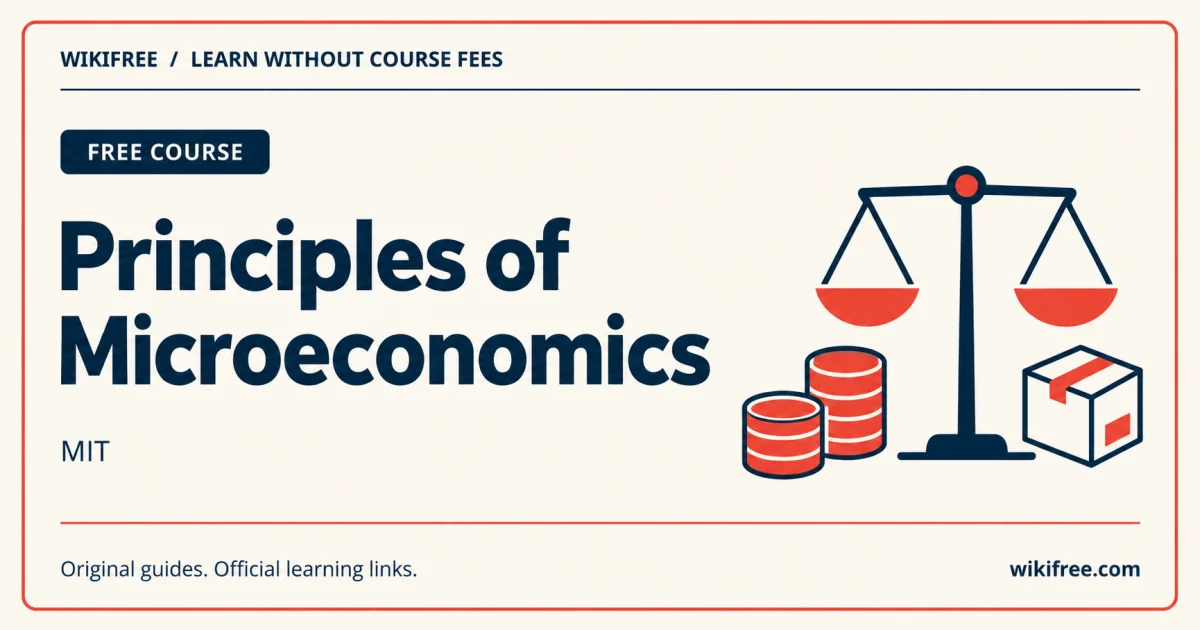 MIT Principles of Microeconomics with conceptual scales, coin stacks and a product box.